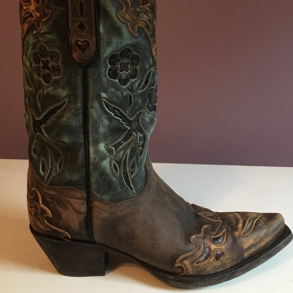 Dan Post Vintage Blue Bird Western Boot
